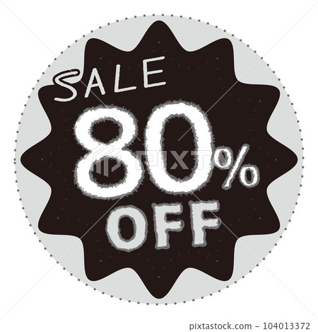 80% 折扣銷售圖標 80% 折扣銷售圖標 104013372