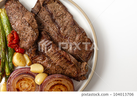 Oyster Blade Steak on a white background 104013706
