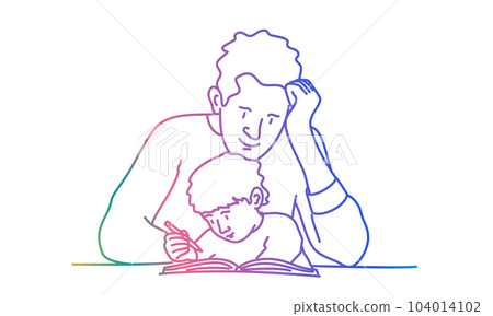 Homework with father. Homework with father. 104014102