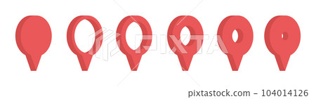 Location pointer pin icon vector set. GPS location pin Location pointer pin icon vector set. GPS location pin 104014126