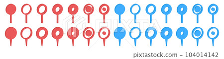 Location pointer pin icon vector set. GPS location pin 104014142