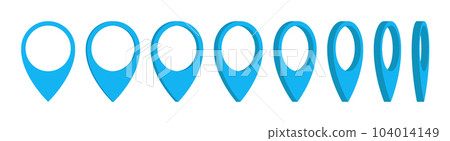Location pointer pin icon vector set. GPS location pin 104014149