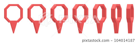 Location pointer pin icon vector set. GPS location pin Location pointer pin icon vector set. GPS location pin 104014187