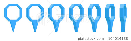 Location pointer pin icon vector set. GPS location pin 104014188