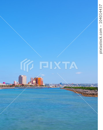 American Village seen from Miyagi Coast. Chatan Town, Okinawa Prefecture. 104014437