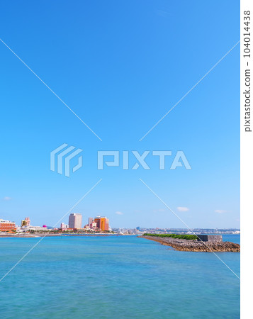 American Village seen from Miyagi Coast. Chatan Town, Okinawa Prefecture. 104014438