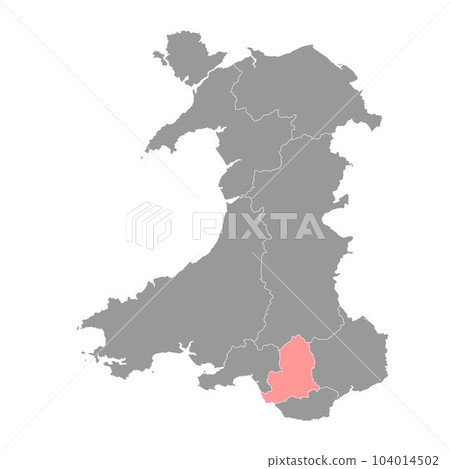 Mid Glamorgan county, Wales. Vector illustration. Mid Glamorgan county, Wales. Vector illustration. 104014502