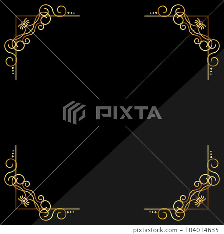 Luxury ornament background square black & gold Luxury ornament background square black & gold 104014635