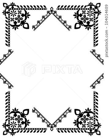 豪華裝飾框垂直位置黑色 豪華裝飾框垂直位置黑色 104014689
