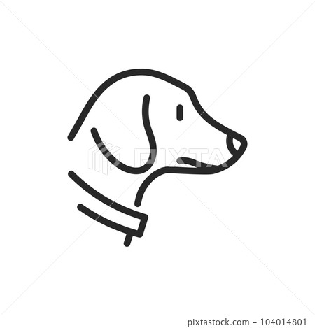 Dachshund Dog Icon. Vector Outline Editable Sign of Dachshund Breed Dog in Simple Graphic Style. Dachshund Dog Icon. Vector Outline Editable Sign of Dachshund Breed Dog in Simple Graphic Style. 104014801