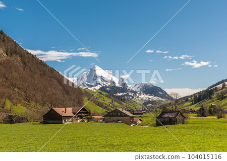 Toggenburg Valley in the Swiss Alps, Wildhaus-Alt St. Johann, Canton St. Gallen, Switzerland  104015116
