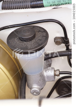 Classic car clutch master cylinder and reserve tank 104015883