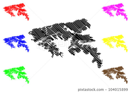Hoste island ( Republic of Chile, South and Latin America, Tierra del Fuego Archipelago) map vector illustration, scribble sketch Isla Hoste map Hoste island ( Republic of Chile, South and Latin America, Tierra del Fuego Archipelago) map vector illustration, scribble sketch Isla Hoste map 104015899