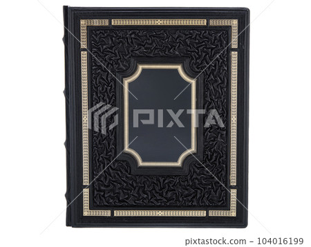 Leather mockup book with cover color isolated on white background. Diary for writing and printing With empty lable and metal fittings. Leather mockup book with cover color isolated on white background. Diary for writing and printing With empty lable and metal fittings. 104016199