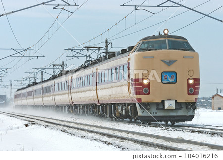 北陸本線 Mikawa-Kaga Kasama JR West 485 系列 A10 隊形(京都)Raicho 北陸本線 Mikawa-Kaga Kasama JR West 485 系列 A10 隊形(京都)Raicho 104016216