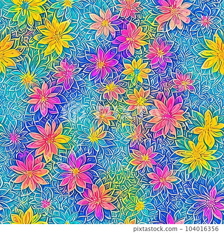 Seamless abstract floral and plant pattern Seamless abstract floral and plant pattern 104016356