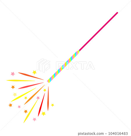 Hand-held fireworks that scatter sparks 104016483