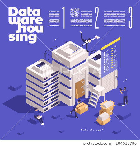 Data Warehousing Isometric Composition 104016796
