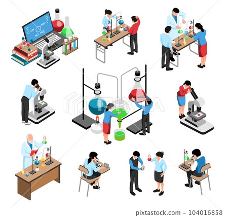 School Science Lab Isometric Set 104016858