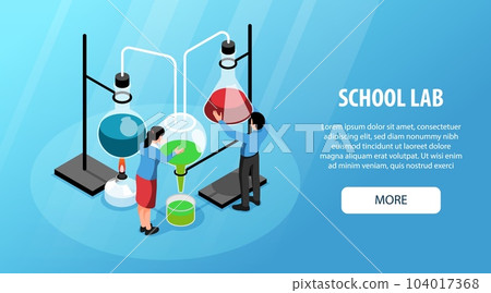School Science Lab Horizontal Banner 104017368