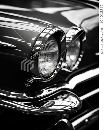 Part of an old classic car. 104018235