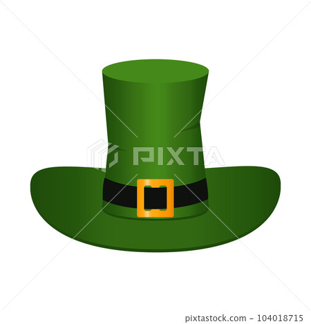 Leprechaun hat on a white background. Design for St. Patrick s Day. 104018715