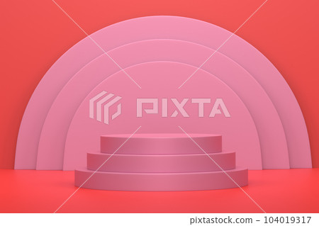 Abstract scene or podium for product showcase on monochrome background. Abstract scene or podium for product showcase on monochrome background. 104019317