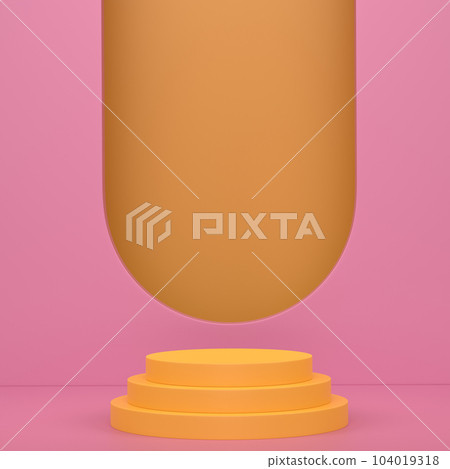 Abstract scene or podium for product showcase on monochrome background. 104019318