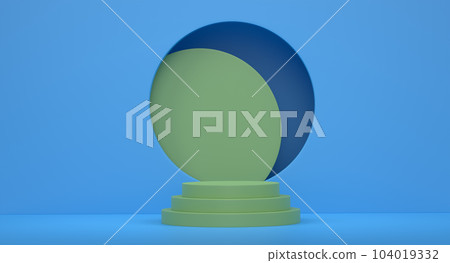 Abstract scene or podium for product showcase on monochrome background. Abstract scene or podium for product showcase on monochrome background. 104019332