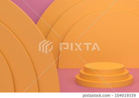 Abstract scene or podium for product showcase on monochrome background. Abstract scene or podium for product showcase on monochrome background. 104019339