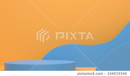 Abstract scene or podium for product showcase on monochrome background. Abstract scene or podium for product showcase on monochrome background. 104019340
