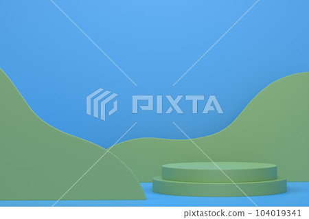 Abstract scene or podium for product showcase on monochrome background. 104019341