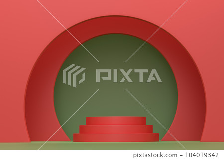 Abstract scene or podium for product showcase on monochrome background. Abstract scene or podium for product showcase on monochrome background. 104019342