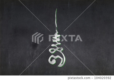 Kammatthana Yantra symbol drawn on a blackboard 104020392