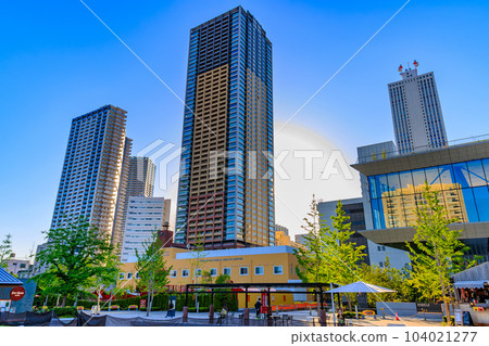 東京，豐島區，東池袋的城市景觀，池太陽公園 104021277