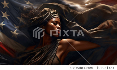 Concept of the Independence Day Celebration in the United States of America on the background of the U.S. flag Concept of the Independence Day Celebration in the United States of America on the background of the U.S. flag 104021323
