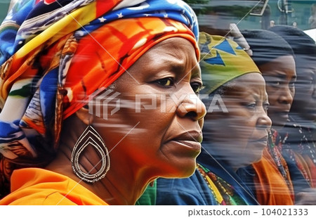 Concept of the Independence Day Celebration in the United States of America on the background of the U.S. flag 104021333