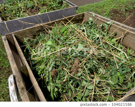 Compost frame installed in the field 104021586