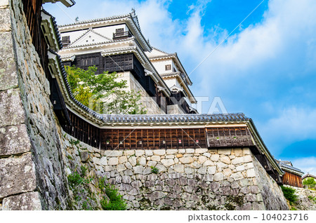 Matsuyama Castle in Ehime ~Ishigaki folding screen seen from Inuimon~ 104023716