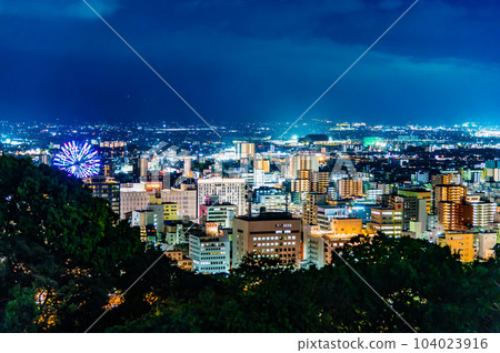 從松山城看松山市的愛媛夜景 104023916