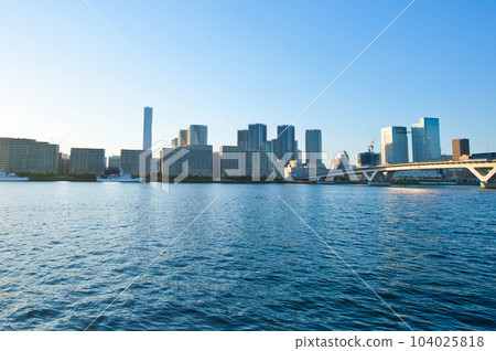 Toyosu Gururi 公園 豐洲大橋和高層公寓的風景 104025818