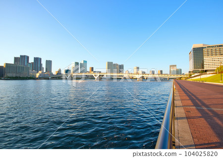 Toyosu Gururi 公園 豐洲大橋和高層公寓的風景 104025820