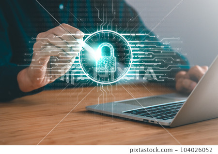 Data Security system concept, Business man use laptop with security icon screen, innovation technology, cloud computing, internet network communication Data Security system concept, Business man use laptop with security icon screen, innovation technology, cloud computing, internet network communication 104026052
