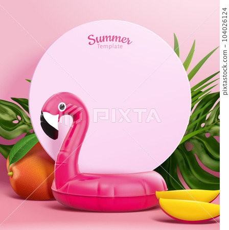 Pink flamingo summer template Pink flamingo summer template 104026124