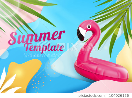 Playful abstract summer poster 104026126
