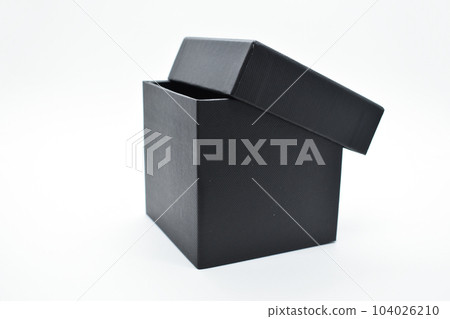 black paper box on white background, packaging industry black paper box on white background, packaging industry 104026210
