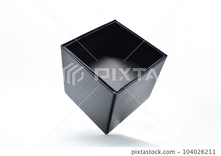 black paper box on white background, packaging industry black paper box on white background, packaging industry 104026211
