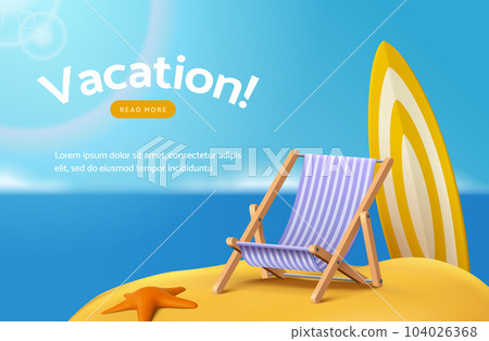 Beach vacation banner template 104026368