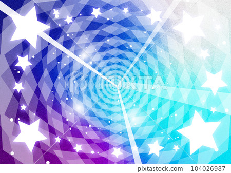 Sparkling and radiant background material with scattered stars (blue & light blue & purple) 104026987