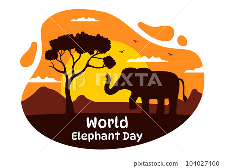 World Elephant Day Vector Illustration on 12 August with Elephants Animals for Salvation Efforts and Conservation in Cartoon Hand Drawn Templates World Elephant Day Vector Illustration on 12 August with Elephants Animals for Salvation Efforts and Conservation in Cartoon Hand Drawn Templates 104027400